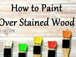 How to paint over stained wood